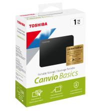 1TB TOSHIBA CANVIO BASIC HDTB410EK3AB USB3.2 GEN1 + Type-C Adaptör - 1
